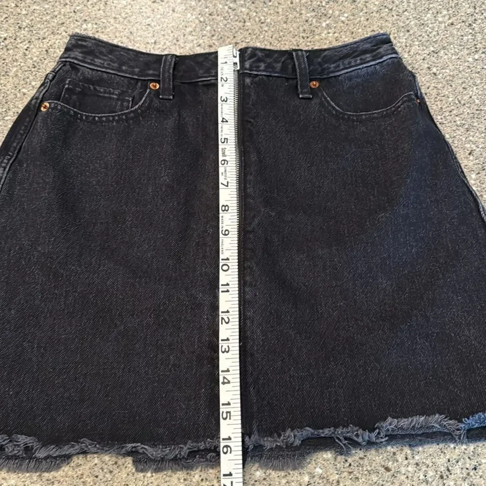 ABERCROMBIE Zoe Natural Rise Vintage A-Line Full Zip Skirt